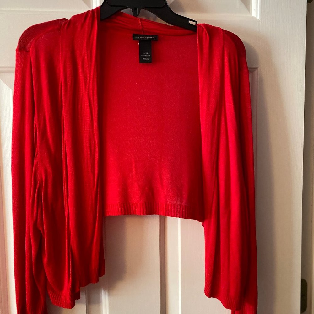Red Lane Bryant Shrug Sz 18/20